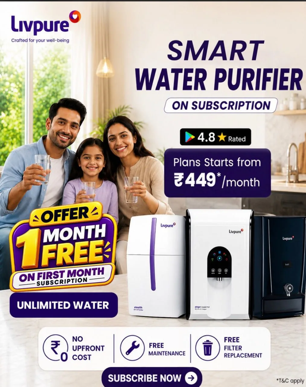 **💧 LIVPURE SMART WATER PURIFIER DEAL! 🔥