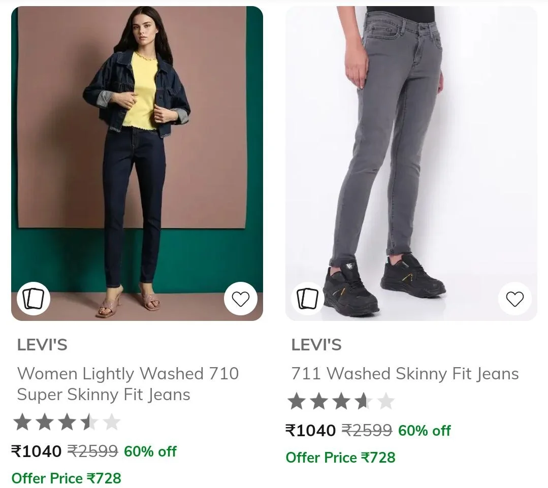 Ajio Loot  Upto 65% Off On Levi's Clothing Women's