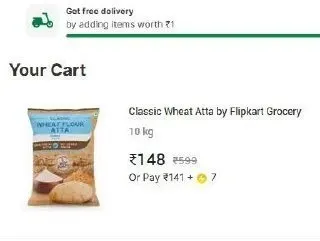 🔥 LOOT - Flipkart Minutes Loot : Classic Wheat @ta by Flipkart Grocery (10 kg) for ₹148