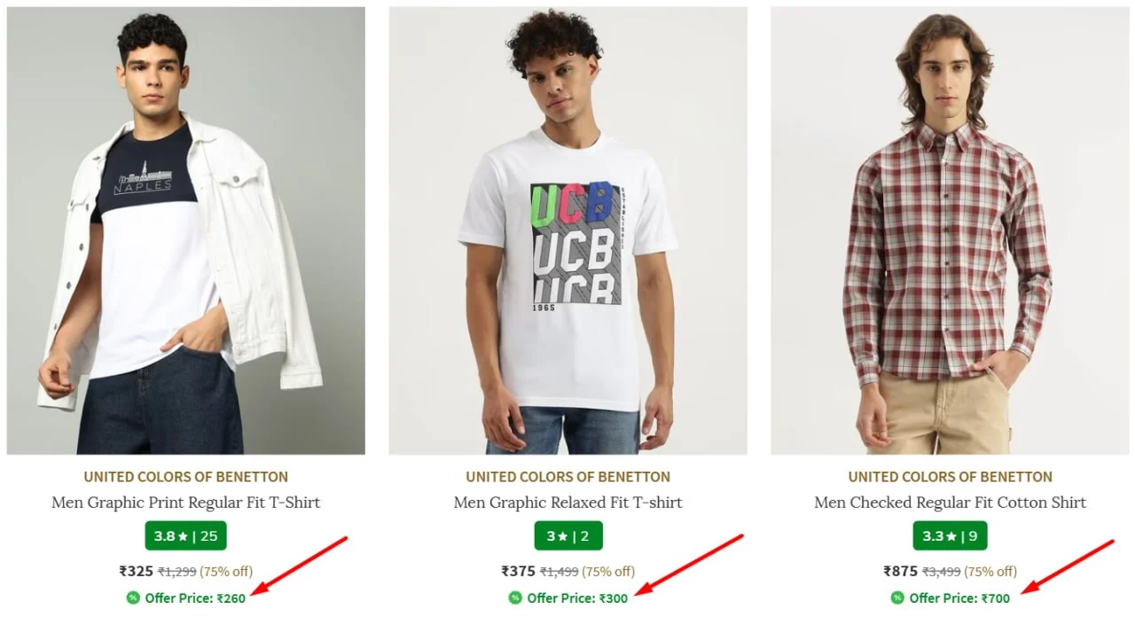**Ajio | Up to 75% OFF on UCB Clothing