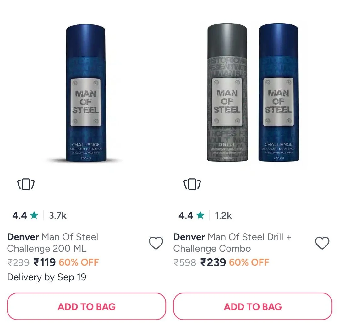 Combo Deal – Myntra Loot  Upto 60% Branded Grooming Products. FILA, Myntra Loot  Upto 60% Branded Grooming Products. HE, Myntra Loot  Upto 60% Branded Grooming Products. Denver, Myntra Loot  Upto 60% Branded Grooming Products. Playboy & 3 more