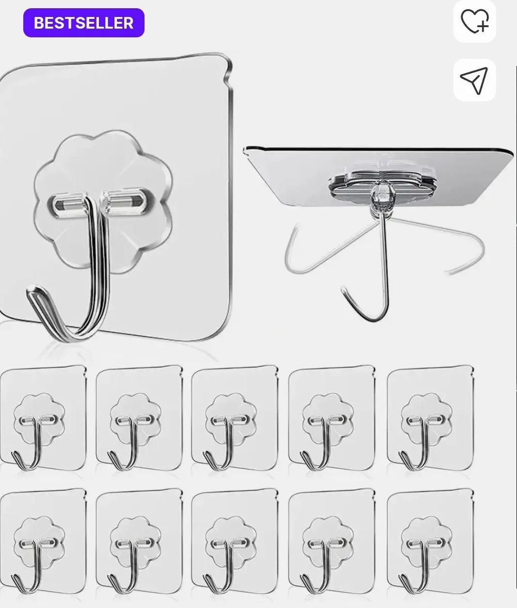 Flipkart | Sticky Wall Hook for Hangers At Rs.183
