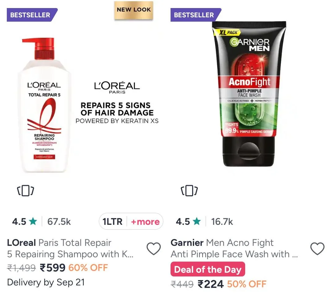 Myntra | L’Oréal, Maybelline and Garnier 40% - 60% off