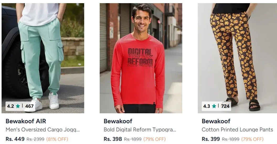 Myntra | 👕 Bewakoof Clothing - Up to 82% Off