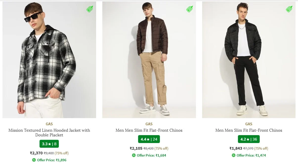 **70% Off On GAS ** **Men**