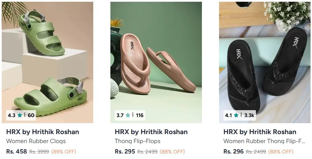 Myntra : Upto 89% Off On HRX Footwear.