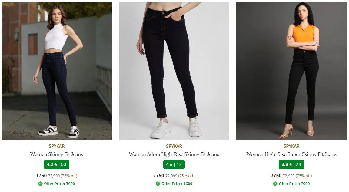 π₯ LOOT - **Ajio Loot : Upto 75% Off On Spykar Clothing.**
