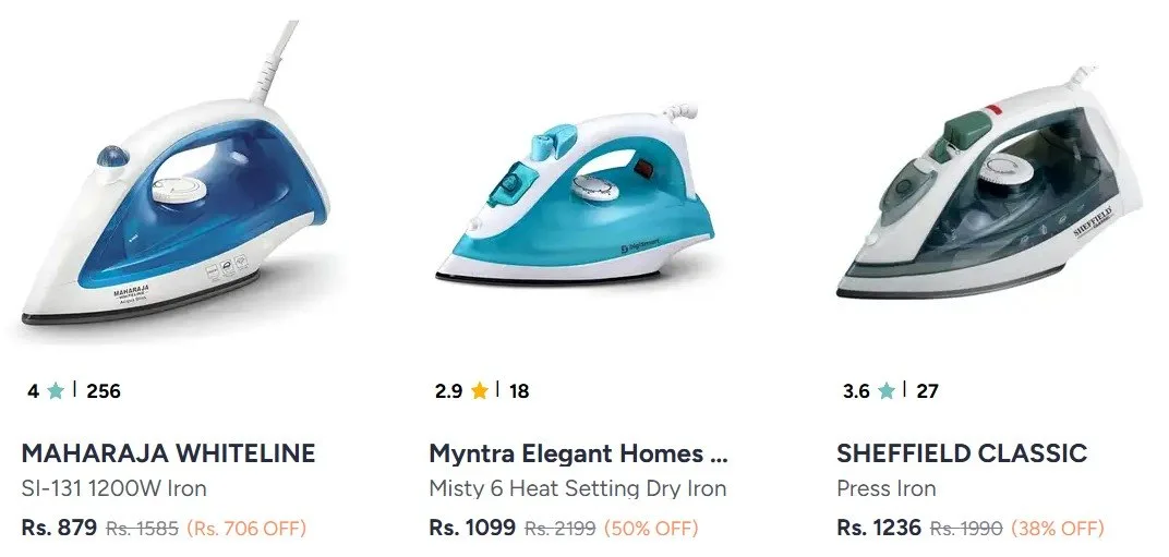 **Myntra | Steam Irons Starting 849/-**