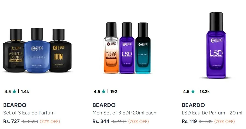 Myntra | Beardo perfumes at Min 72% off