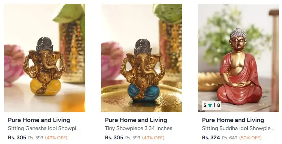 **Myntra | Buy Showpieces starting at 223/-**