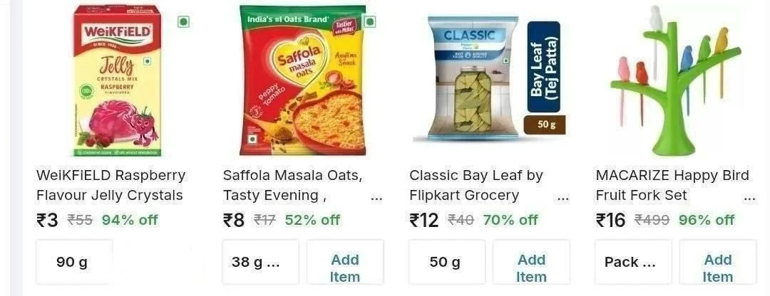 **Flipkart Loot  Upto 90% Off On Grocery ** 1