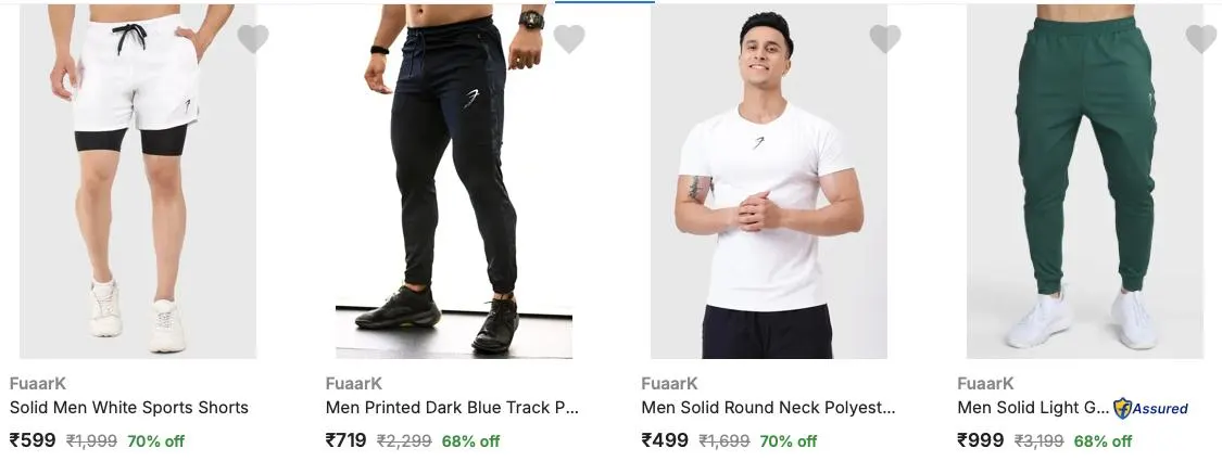**Flipkart | Up to 76% OFF - Fuaark Men's Clothings