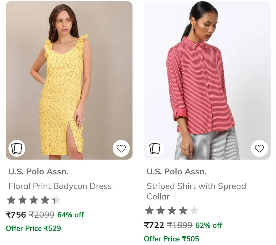 Ajio  Min. 60% off on USPA Clothing. Men's