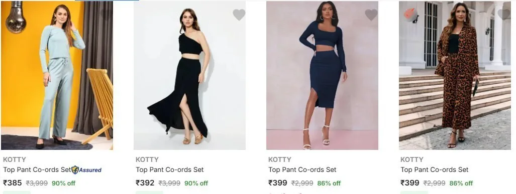 Upto 91% Off On Kotty Co Ords.