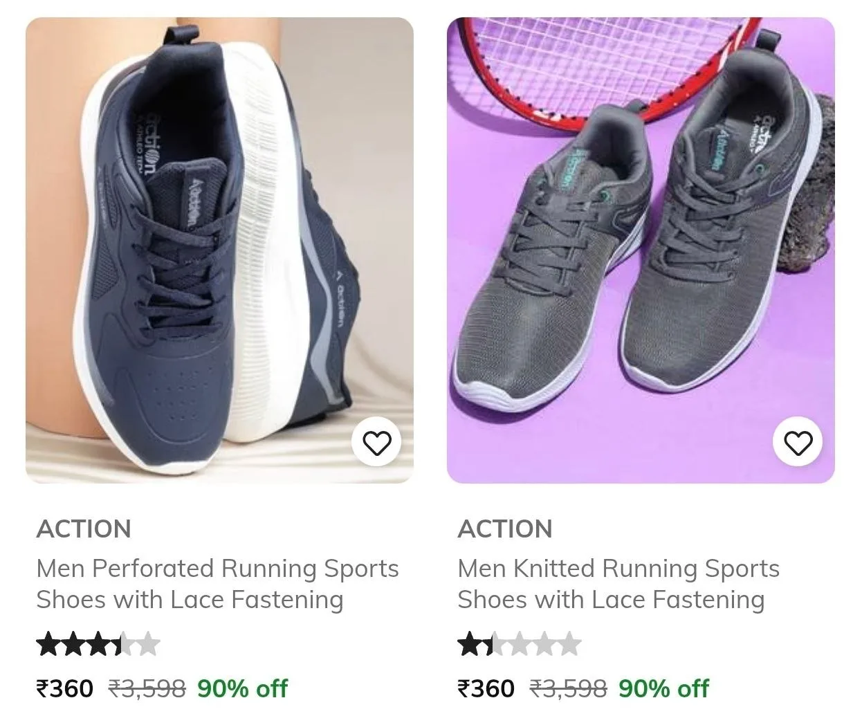 Upto 90% Off Action Sports Shoes