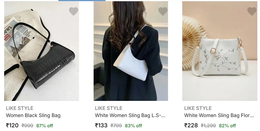 Flipkart | LIKE STYLE Women Sling Bag Starts at Rs.120