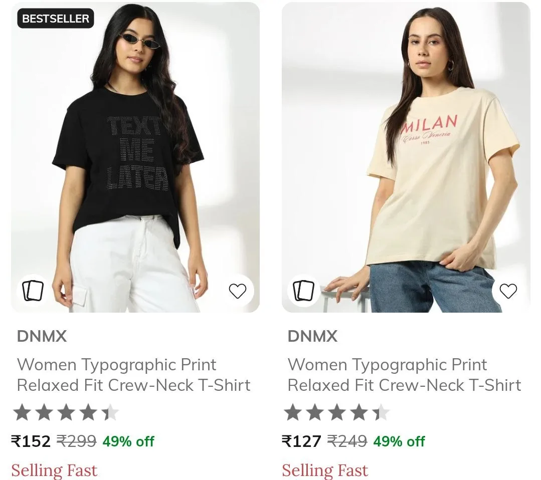 AJIO Loot  Topwear Clothing Under ₹199. Men's
