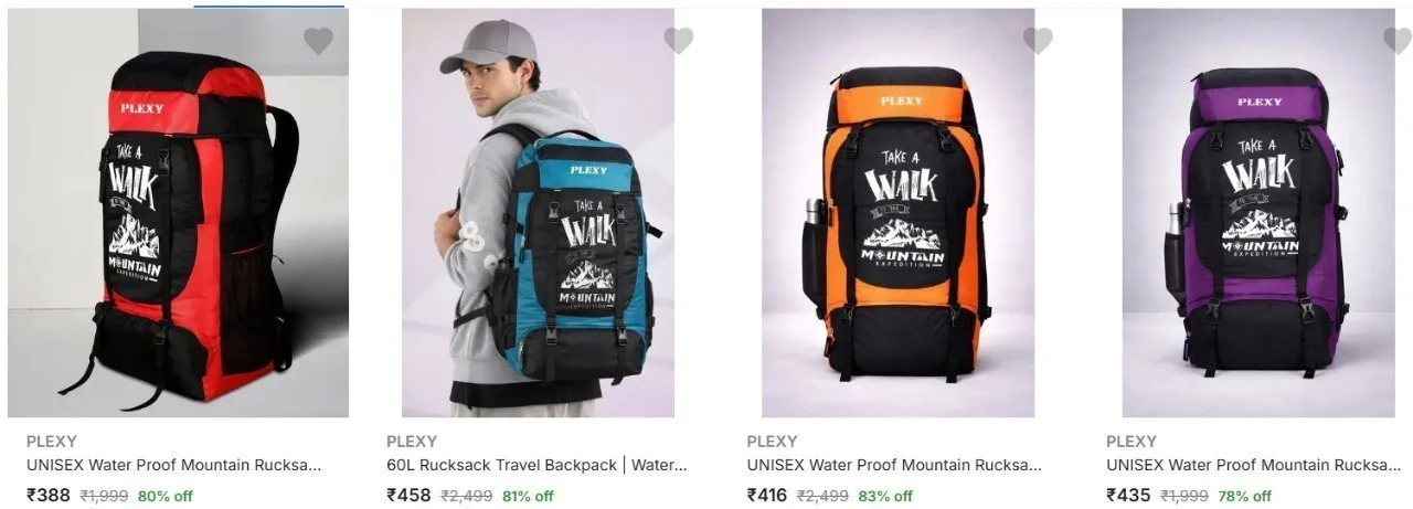 🔥 LOOT - Flipkart Loot : Rucksacks Upto 80% off