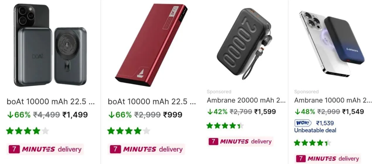 🔥 LOOT - Flipkart Loot : Branded Powerbank Start @699.
