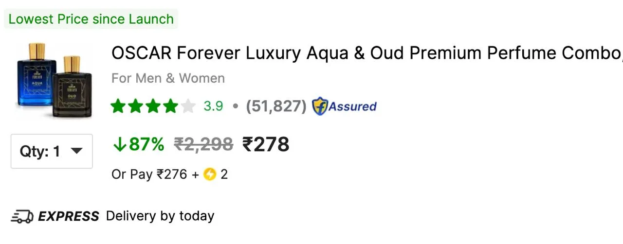 🔥 LOOT - Flipkart Loot : Perfume Combo Loot @278.