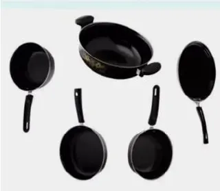 Induction Bottom Non-Stick Coated Cookware Set 5pcs @828