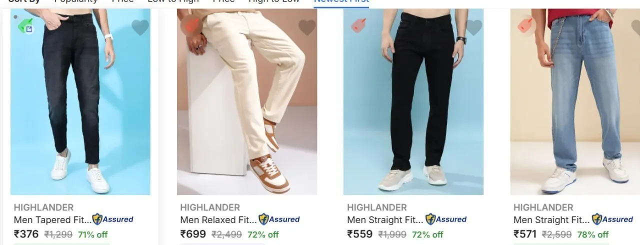 Upto 78% Off - Highlander Men's Jeans