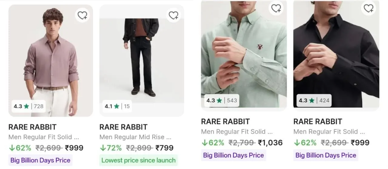 🔥 LOOT - **Flipkart Loot : Rare Rabbit upto 75% off**