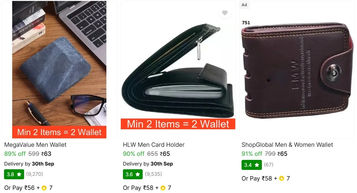 **Shopsy | 🔥  Men's Wallet Under ₹99**