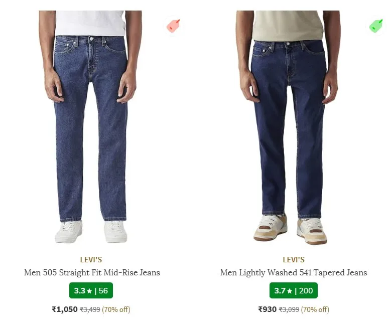**Ajio | Upto 75% Off On LEVI'S Mens Jeans 🔥