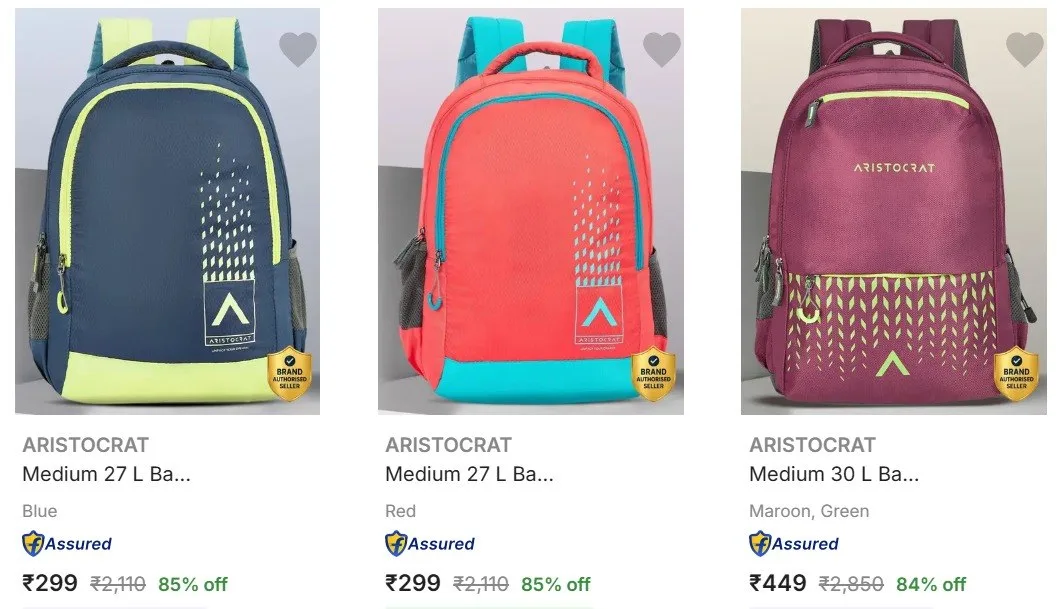 Flipkart | Aristocrat Backpack Starts @299.