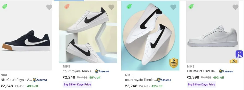 Upto 50% Off On Nike Shoes + Bank Offer + Coupon.