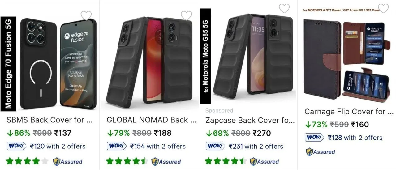 🔥 LOOT - Motorola Mobile Back Covers Starts @119.