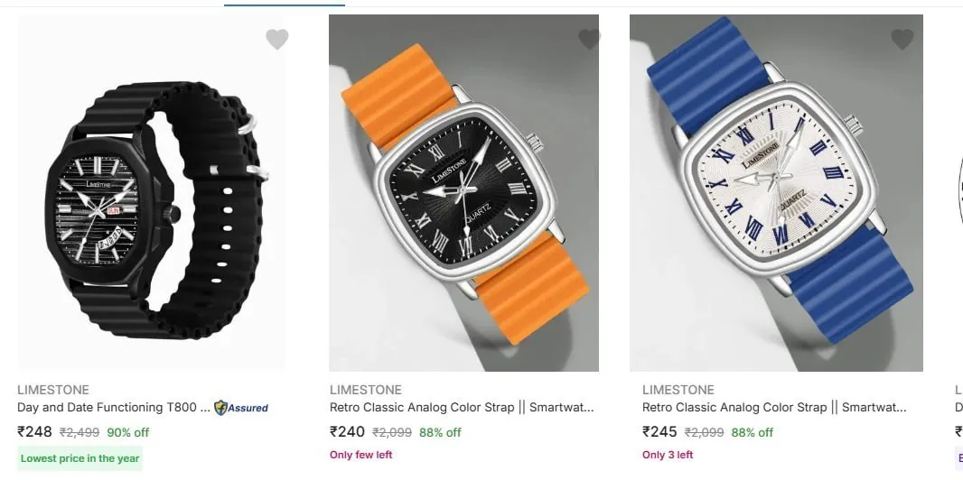 🕒 Limestone Watches starting from just ₹240⏳