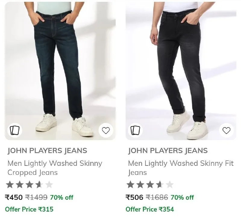 Ajio | Upto 70% Off On John Players Clothing.