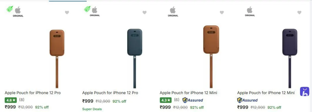 Upto 92% Off - Apple Pouch for iPhone 12
