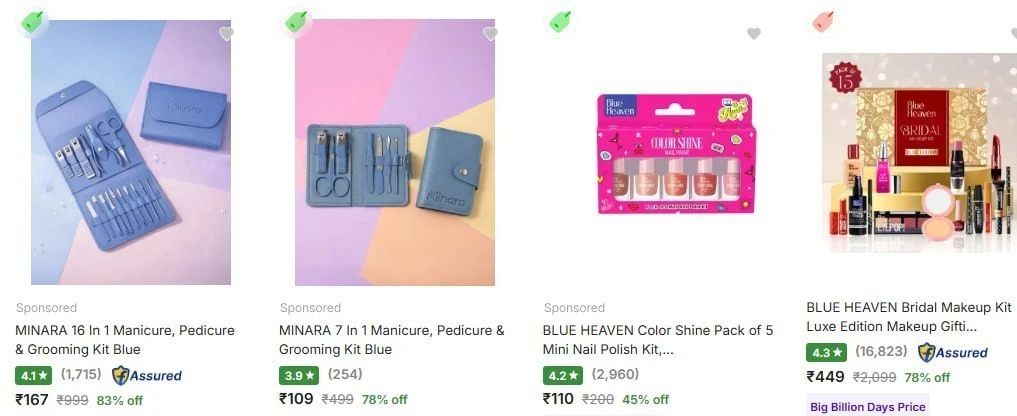 Upto 80% Off on top Makeup brands like Renee, Tirtir, Insight, Blue heaven and more