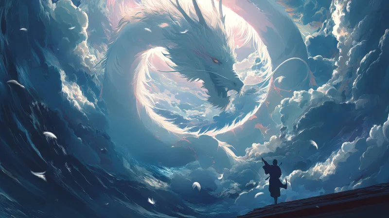 Celestial Dragon Awakening — high-resolution wallpaper (5824×3264)