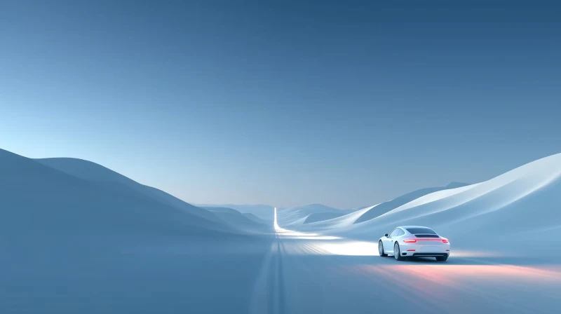 Frozen Horizon Drive — high-resolution wallpaper (2560×1435)