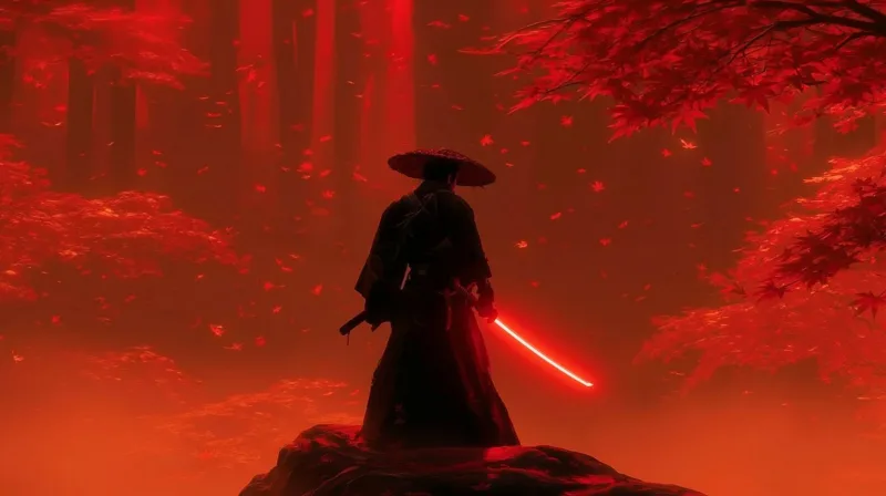 Crimson Ronin Path — high-resolution wallpaper (2560×1433)