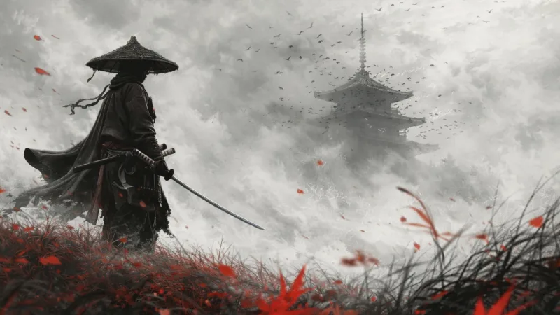 Ronin Amidst The Mist — high-resolution wallpaper (3840×2160)