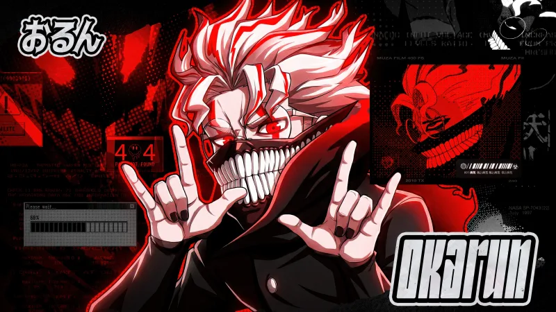 Okarun Unleashed — high-resolution wallpaper (3840×2160)