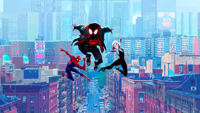 Spider-Verse Urban Leap — high-resolution wallpaper (3983×2241)