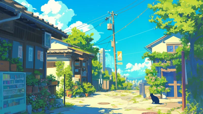 Sunny Summer Neighborhood