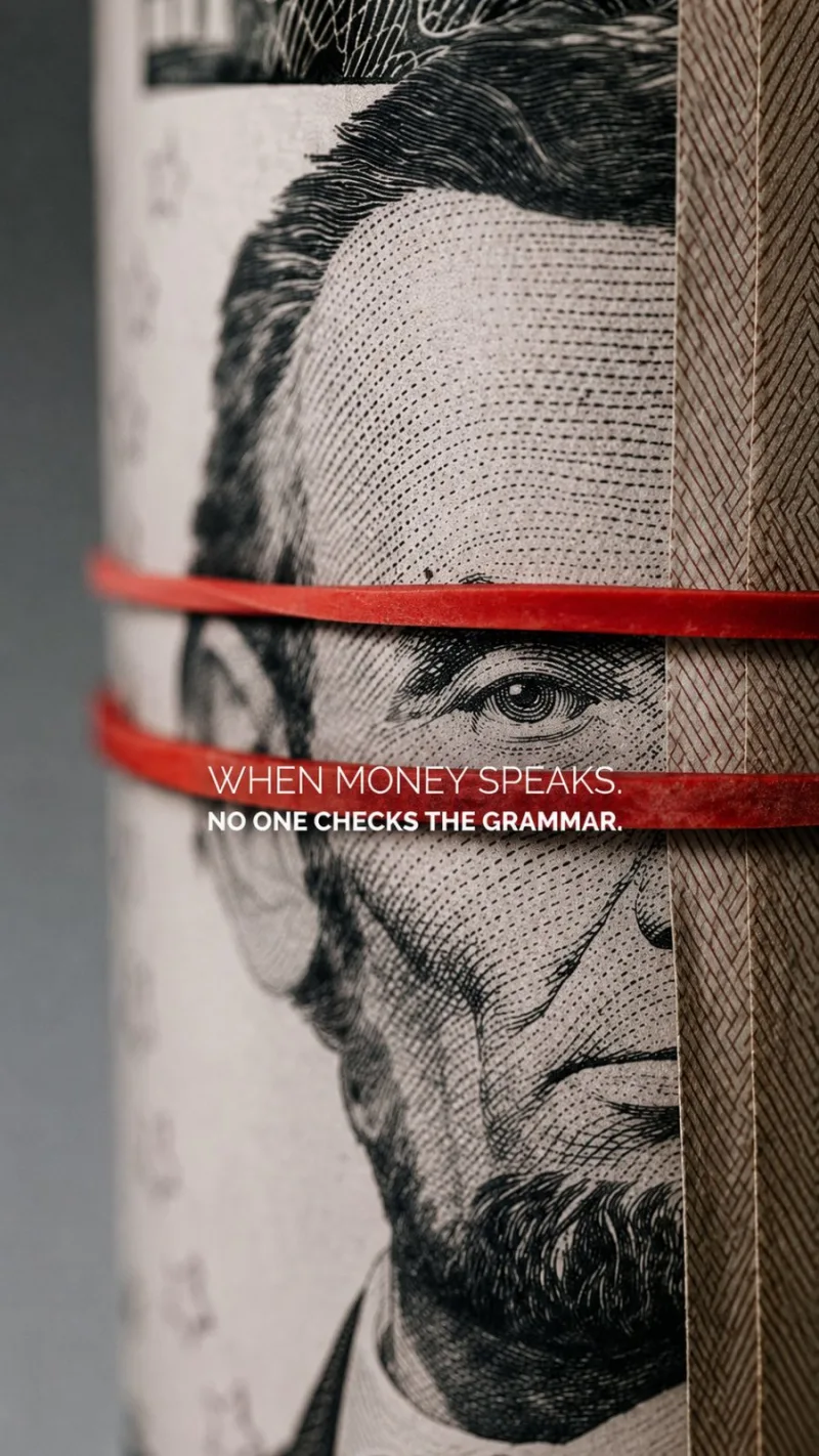 The Language of Wealth — high-resolution wallpaper (941×1672)