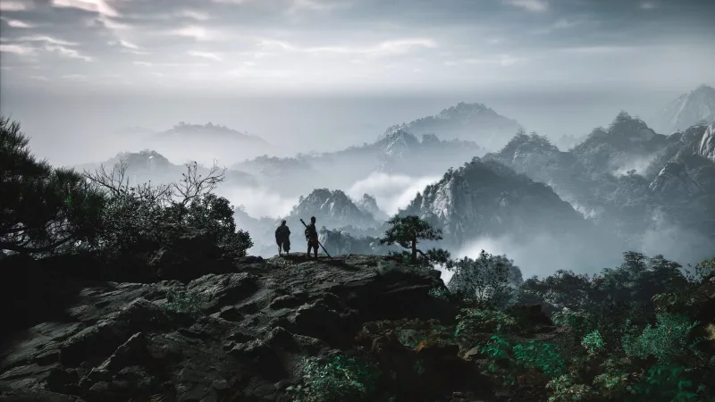 Misty Mountain Vigil — high-resolution wallpaper (3840×2160)