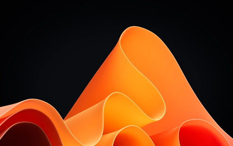 Vibrant Amber Folds — high-resolution wallpaper (3840×2400)