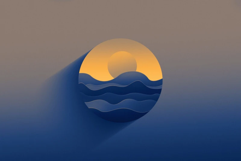Minimalist Oceanic Horizon — high-resolution wallpaper (6000×4000)