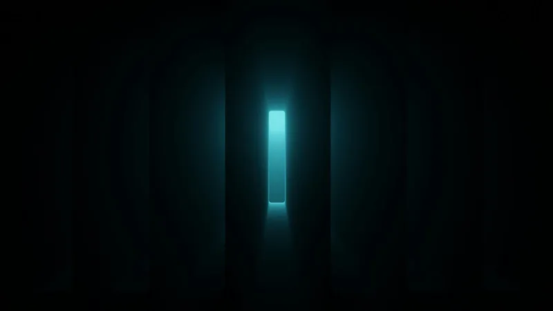 Cyan Void Portal — high-resolution wallpaper (3840×2160)