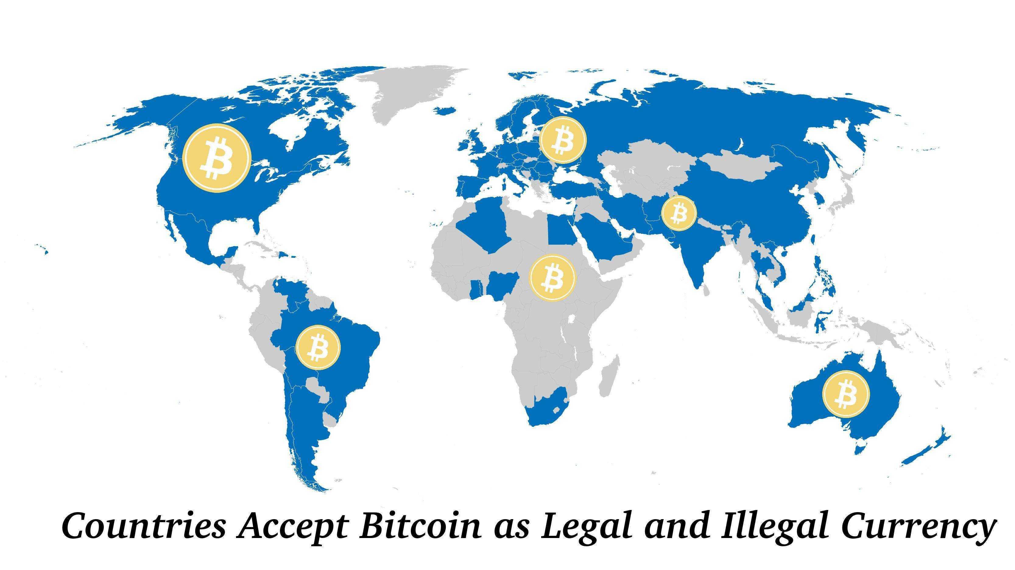 how many countries use bitcoin