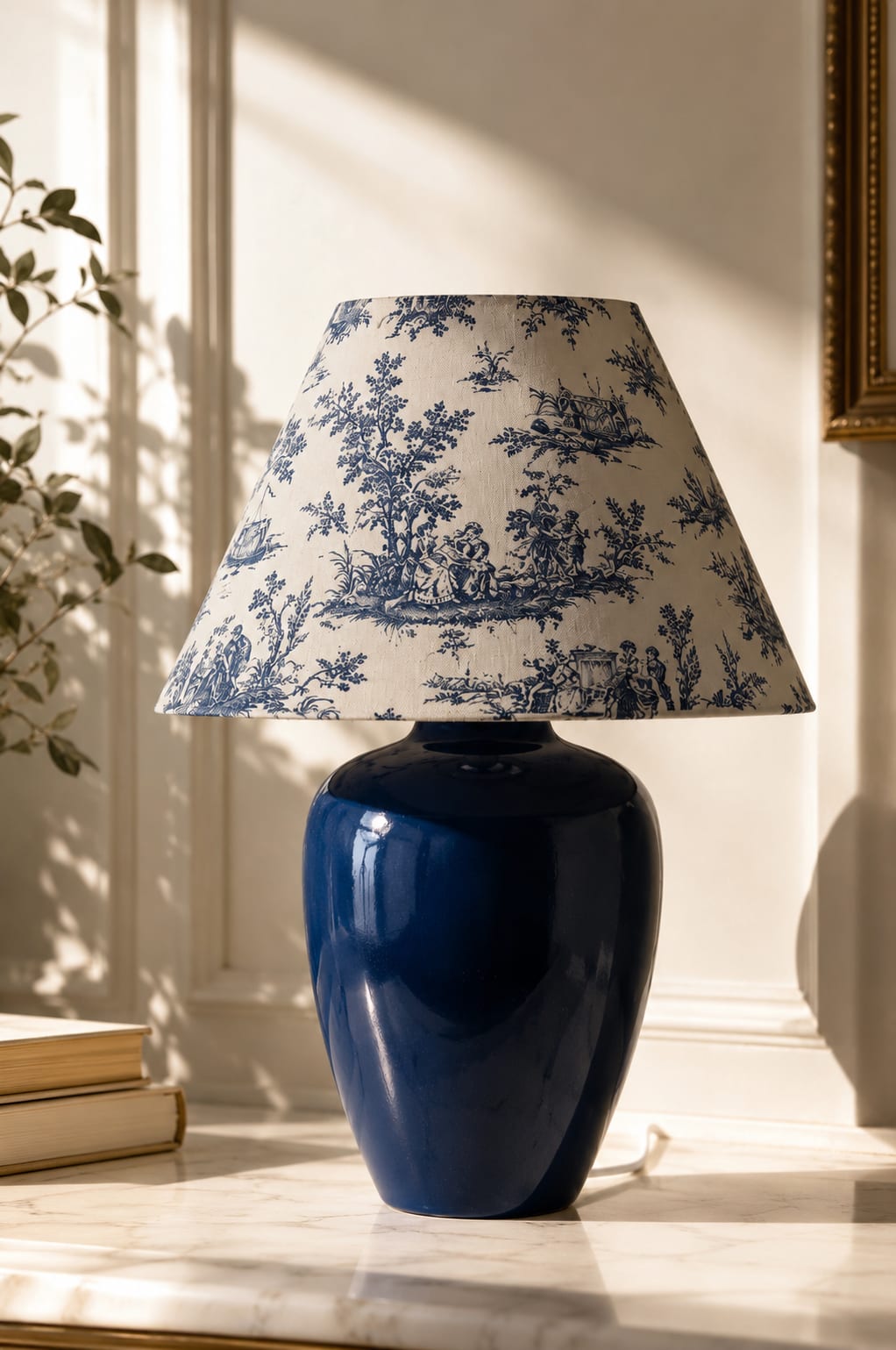 Lampe Toile Bleue Royale